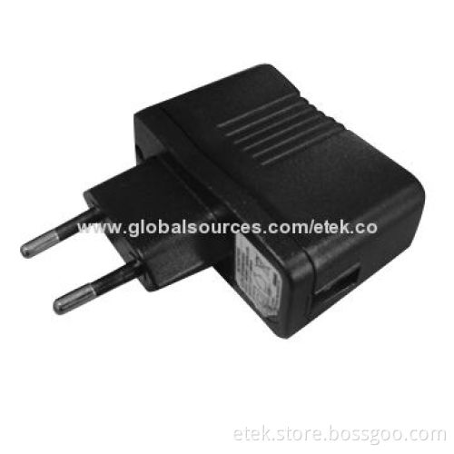 5V 1A USB Mobile Phone Charger with EU, GS Marks, New Design Housing